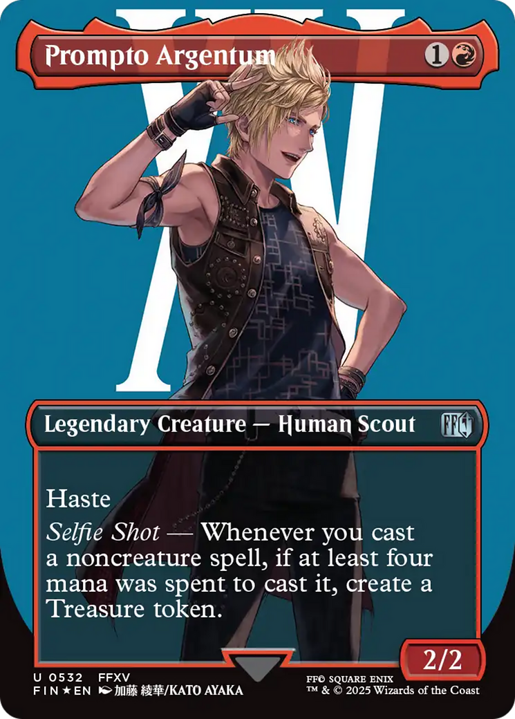 Prompto Argentum (FIN-532) - FINAL FANTASY (Borderless) Foil