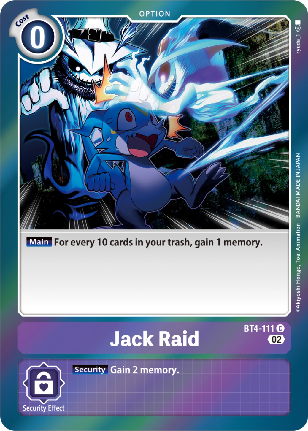 Jack Raid [BT4-111] (Resurgence Booster Reprint) [Resurgence Booster]