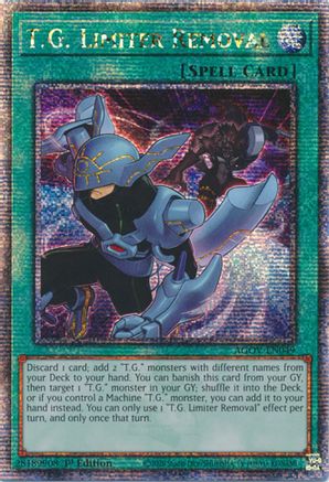 T.G. Limiter Removal (Quarter Century Secret Rare) [AGOV-EN049] Quarter Century Secret Rare