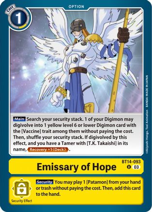 Emissary of Hope [BT14-093] [Blast Ace]