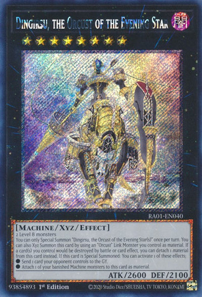 Dingirsu, the Orcust of the Evening Star [RA01-EN040] Platinum Secret Rare