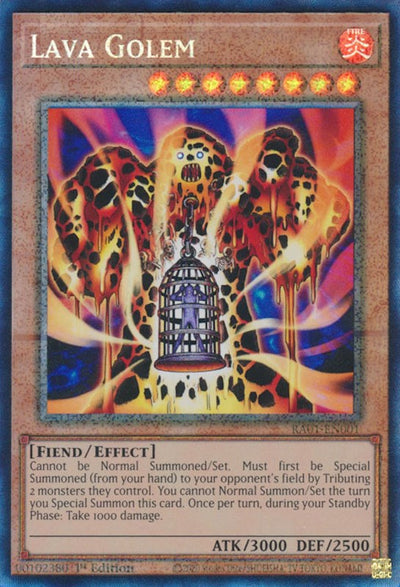 Lava Golem [RA01-EN001] Prismatic Collector's Rare