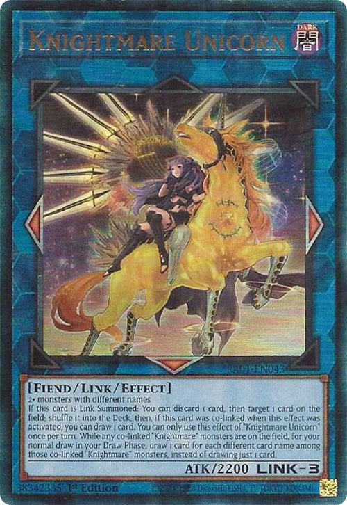 Knightmare Unicorn (Alternate Art) [RA01-EN043] Prismatic Ultimate Rare