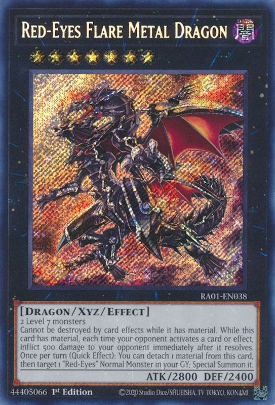 Red-Eyes Flare Metal Dragon [RA01-EN038] Secret Rare
