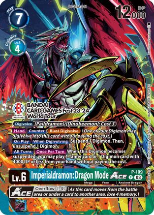 Imperialdramon: Dragon Mode Ace [P-109] (BANDAI Card Games Fest 23-24 World Tour) [Promotional Cards]