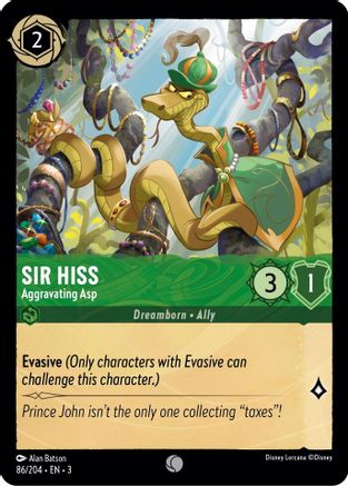 Sir Hiss - Aggravating Asp (86/204) [Into the Inklands]