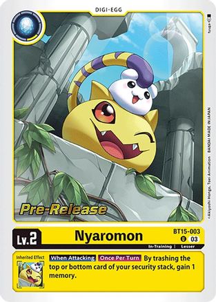 Nyaromon [BT15-003] [Exceed Apocalypse Pre-Release Cards]