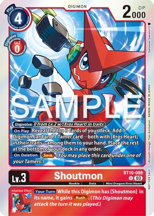 Shoutmon [BT10-008] (Winner Pack -Exceed Apocalypse-) [Xros Encounter Promos]