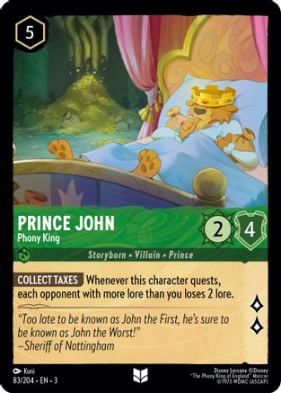 Prince John - Phony King (83//204) [Into the Inklands]