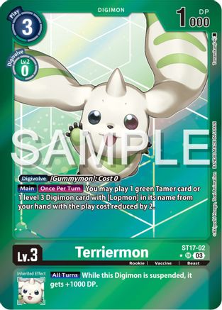 Terriermon [ST17-02] (Secret Pack) [Starter Deck: Double Typhoon Advanced Deck Set Promos]