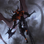 Burning-Rune Demon // Burning-Rune Demon (ASKHM-020) - Art Series: Kaldheim (Borderless) Foil