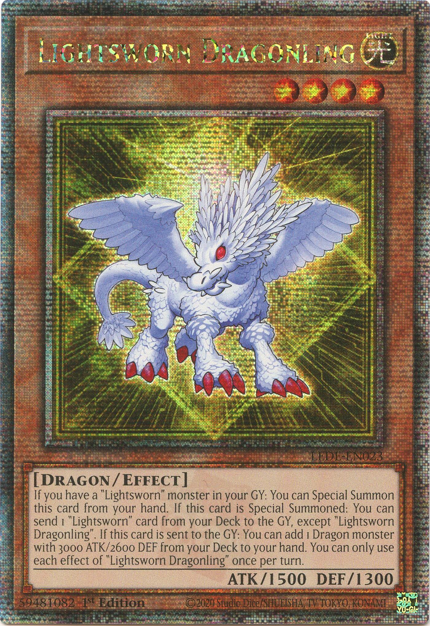 Lightsworn Dragonling (Quarter Century Secret Rare) [LEDE-EN023] Quarter Century Secret Rare