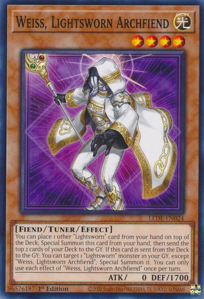 Weiss, Lightsworn Archfiend [LEDE-EN024] Common