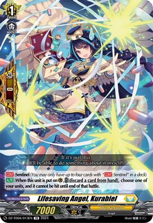 Lifesaving Angel, Kurabiel (DZ-TD04/013EN) [Start Up Trial Deck: Keter Sanctuary]