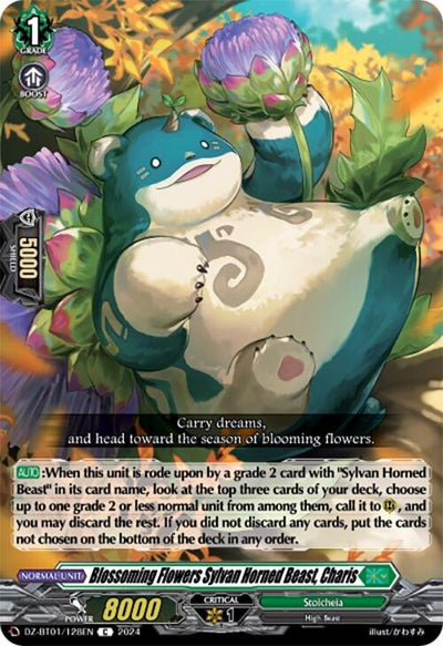 Blossoming Flowers Sylvan Horned Beast, Charis (DZ-BT01/128EN) [Fated Clash]