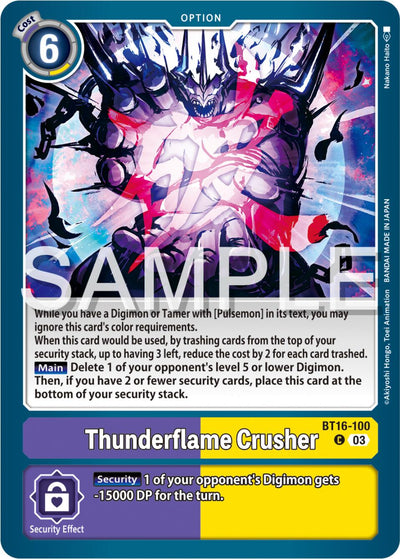 Thunderflame Crusher [BT16-100] [Beginning Observer]