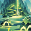Leyline of Abundance // Leyline of Abundance (AWOE-073) - Wilds of Eldraine Art Series (Borderless) Foil