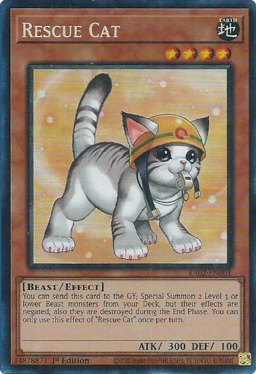 Rescue Cat (Alternate Art) (PCR) [RA02-EN001] Prismatic Collector's Rare