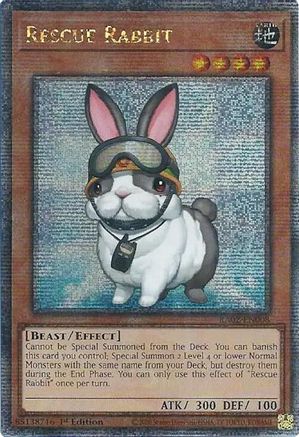 Rescue Rabbit (Quarter Century Secret Rare) [RA02-EN008] Quarter Century Secret Rare