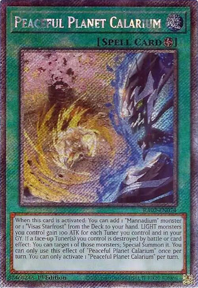 Peaceful Planet Calarium (Platinum Secret Rare) [RA02-EN074] Platinum Secret Rare