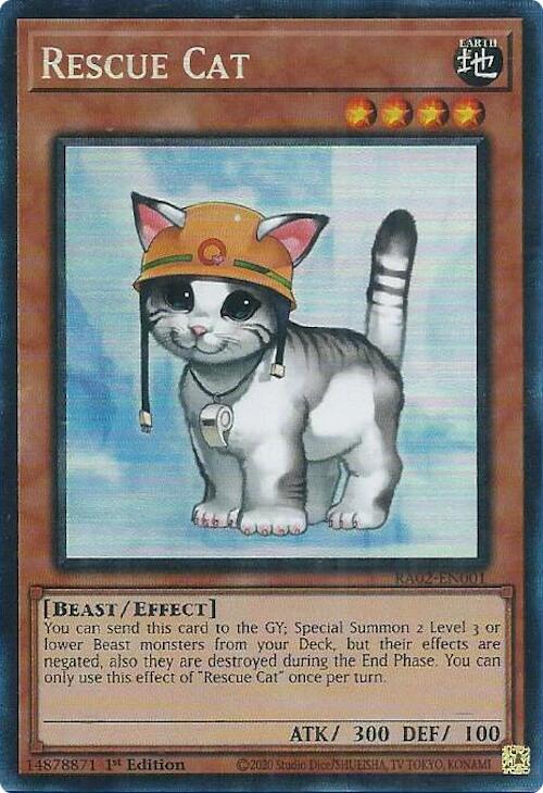 Rescue Cat (PCR) [RA02-EN001] Prismatic Collector's Rare