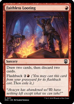Faithless Looting (Ripple Foil) (M3C-211) - Modern Horizons 3 Commander Foil