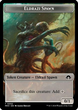Eldrazi Spawn // Plant Double-Sided Token (MH3-2 // 26) - Modern Horizons 3 Foil