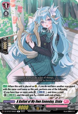 A Ballad of My Own Someday, Siska (DZ-BT02/066EN) [Illusionless Strife]