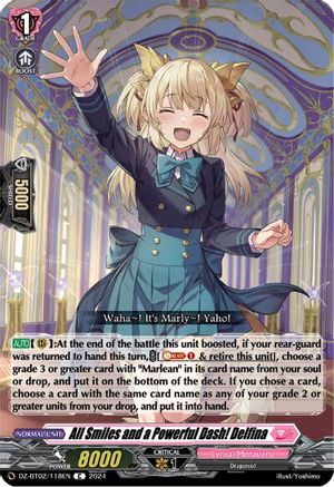 All Smiles and a Powerful Bash! Delfina - [DZ-BT02/118] C - PRE-ORDER, SHIPS 28/06/2024