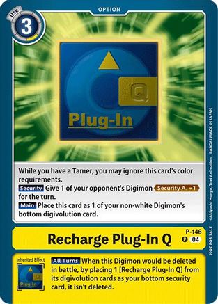 Recharge Plug-In Q [P-146] (Store Tournament 2024 Jul. – Sep. Participation Pack) [Promotional Cards]