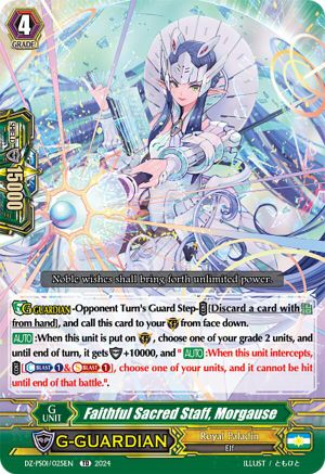 Faithful Sacred Staff, Morgause (DZ-PS01/025EN) [DZ-PS01: Premium Deckset "Jewel Knight"]