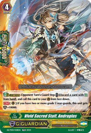 Vivid Sacred Staff, Andragius (DZ-PS01/028EN) [DZ-PS01: Premium Deckset "Jewel Knight"]