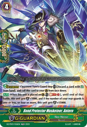Bond Protector Musketeer, Antero (DZ-PS03/026EN) [DZ-PS03: Premium Deckset “Musketeer”]