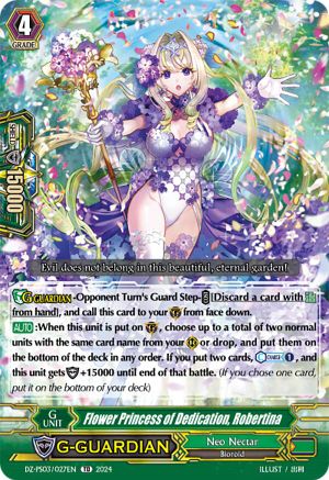 Flower Princess of Dedication, Robertina (DZ-PS03/027EN) [DZ-PS03: Premium Deckset “Musketeer”]