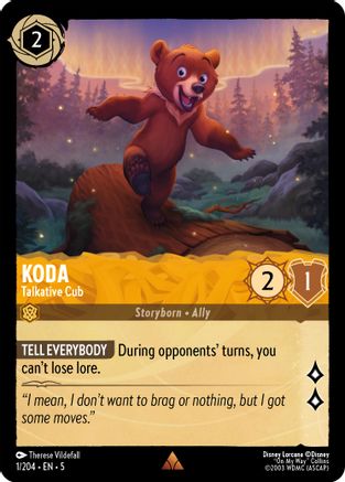 Koda - Talkative Cub (1/204) [Shimmering Skies]