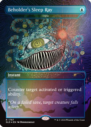 Beholder's Sleep Ray - Stifle (Rainbow Foil) (SLD-1787) - Secret Lair Drop Series Foil
