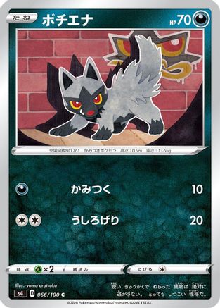 Poochyena 066/100 [S4 Amazing Volt Tackle]  (Japanese)