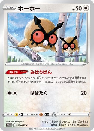 Hoothoot 055/067 [S9a Battle Region] (Japanese)