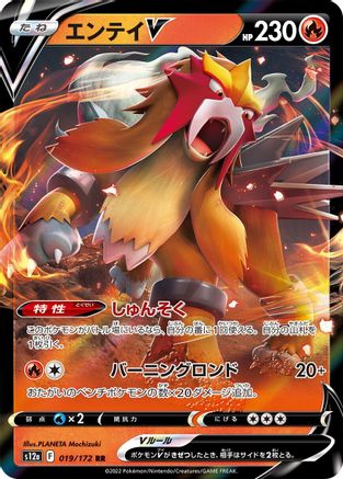 Entei V 019/172 [S12a VSTAR Universe] Holofoil (Japanese)