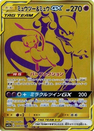 Mewtwo & Mew GX 222/173 [SM12a TAG TEAM GX Tag All Stars] Holofoil (Japanese)