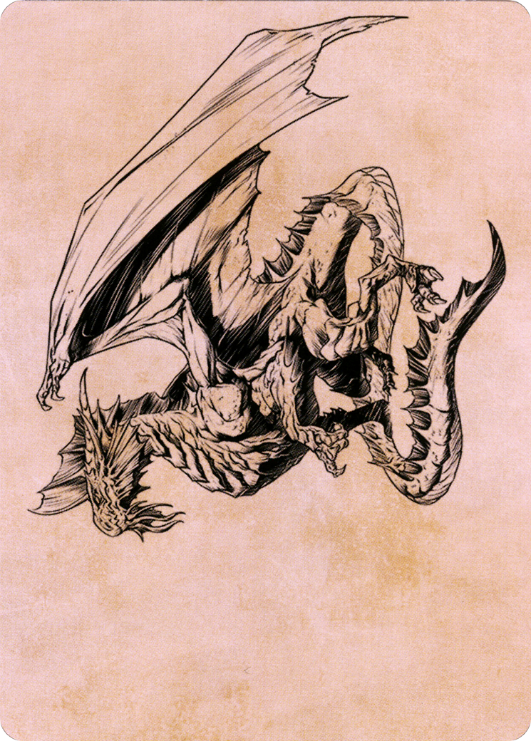 Ancient Silver Dragon // Ancient Silver Dragon (ACLB-047) - Battle for Baldur's Gate Art Series (Borderless) Foil
