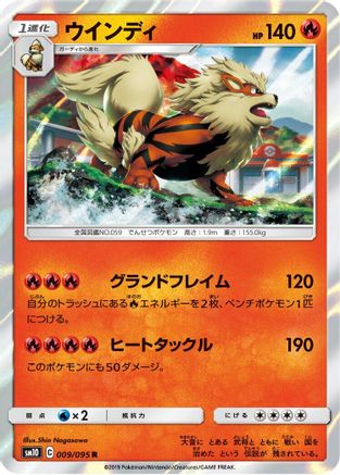 Arcanine 009/095 [SM10 Double Blaze] Holofoil (Japanese)