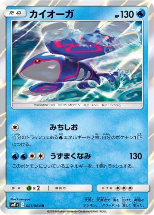 Kyogre 021/064 [SM11a Remix Bout] Holofoil (Japanese)