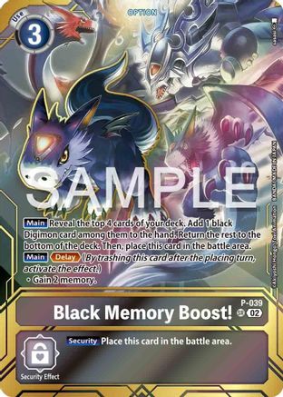Black Memory Boost! [P-039] - P-039 (Premium Card Collection - Memory Boost! Set) [Promotional Cards]