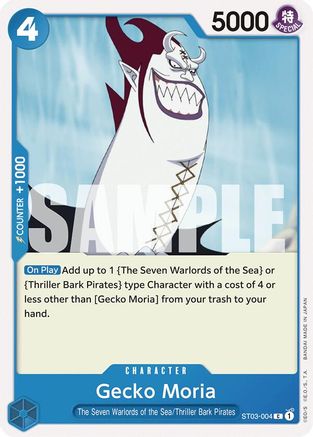 Gecko Moria (ST03-004) [Starter Deck 17: BLUE Donquixote Doflamingo] Common