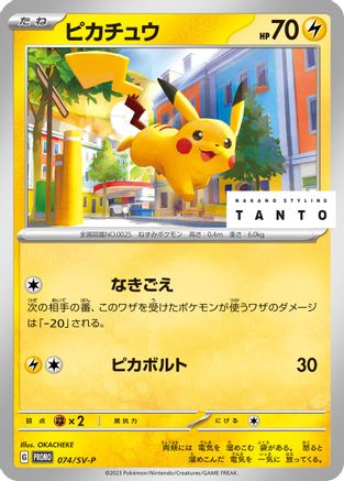Pikachu 074/SV-P [SVP Promotional Cards] (Japanese)