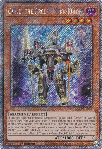 Girsu, the Orcust Mekk-Knight (Platinum Secret Rare) [RA03-EN026] Platinum Secret Rare