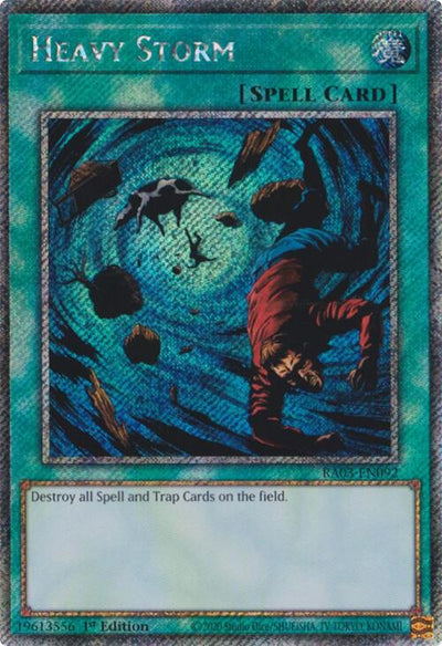 Heavy Storm (Platinum Secret Rare) [RA03-EN092] Platinum Secret Rare