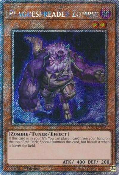 Plaguespreader Zombie (Platinum Secret Rare) [RA03-EN207] Platinum Secret Rare