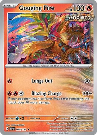 Gouging Fire (038/191) (Theme Deck Exclusive) [Scarlet & Violet: Surging Sparks]